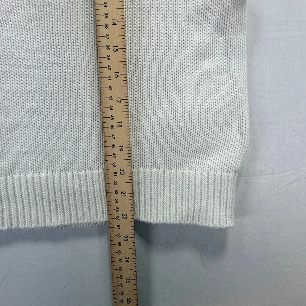 Abercrombie & Fitch Woman's Cream Knit V‎ Neck Vest Tank Top Sweater Size L - Picture 6 of 6